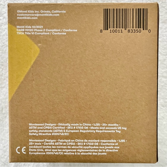 Monti Kids New in Box Wooden Montessori Puzzle Cone - Picture 3 of 7